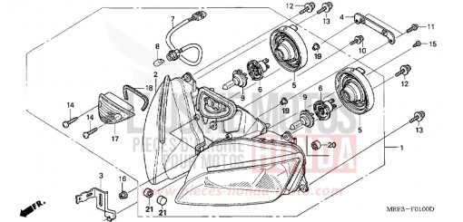 PROJECTEUR CBR600RR3 de 2003